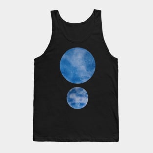 Blue Minimal Dots Abstract Pattern. Tank Top